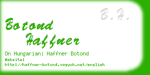 botond haffner business card